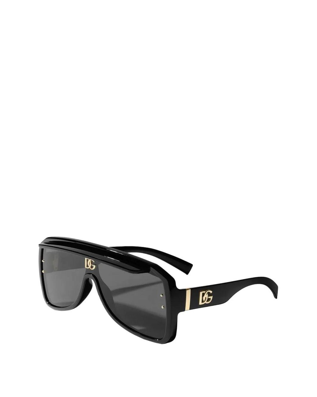 Dolce & Gabbana Black Lunettes De Soleil Géométriques Dg Crossed À Plaque Logo