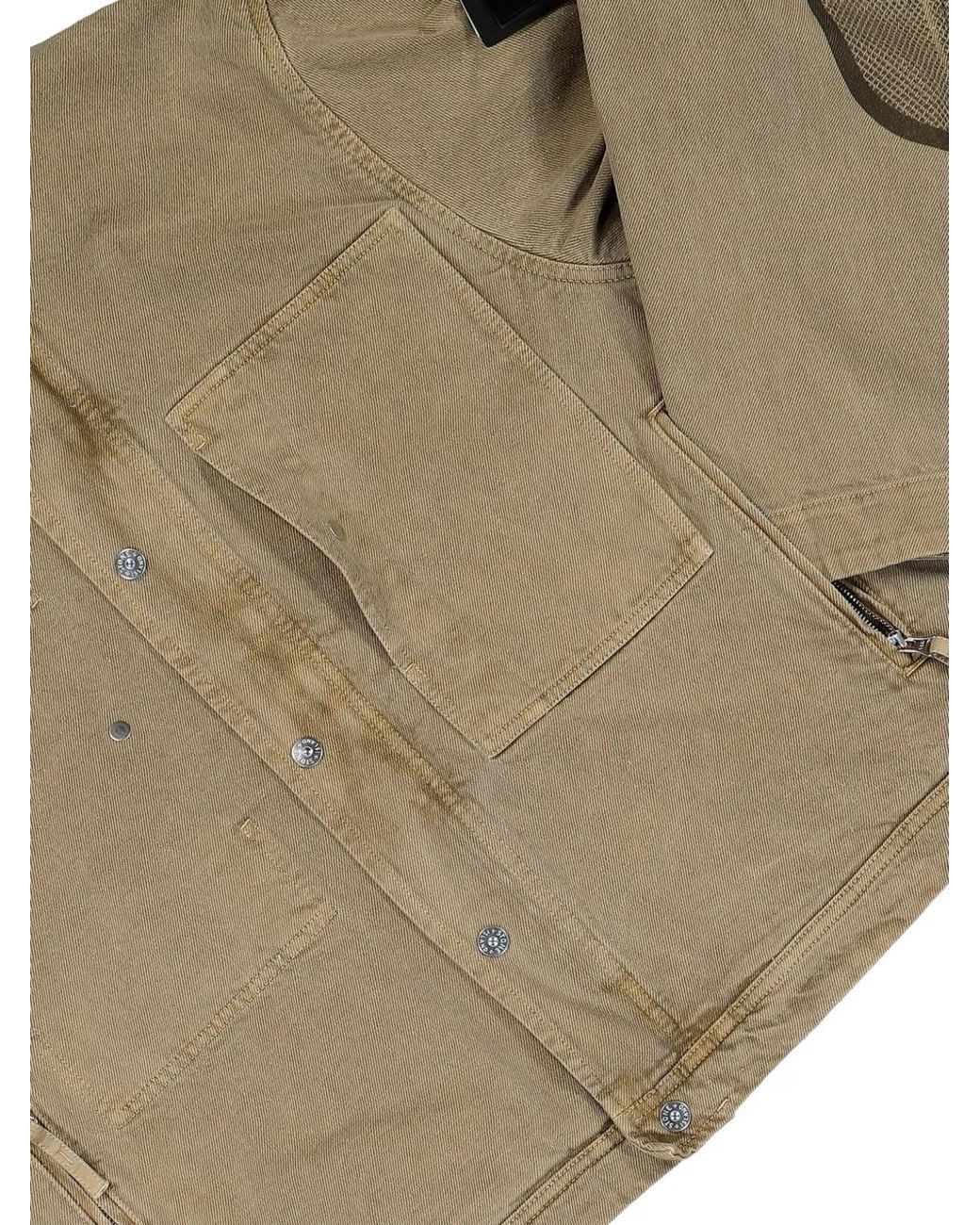 Stone Island Natural Q100045 Mineral Dyed Cotton Gabardine-Tc Jacket for men