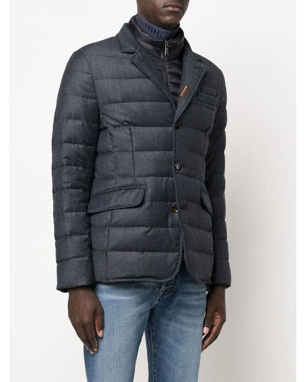 Moorer Blue Mougi Quilted Down Jacket for men