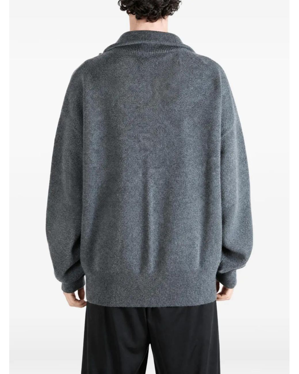 Extreme Cashmere Gray N°319 Cashmere Zip-Up Cardigan for men