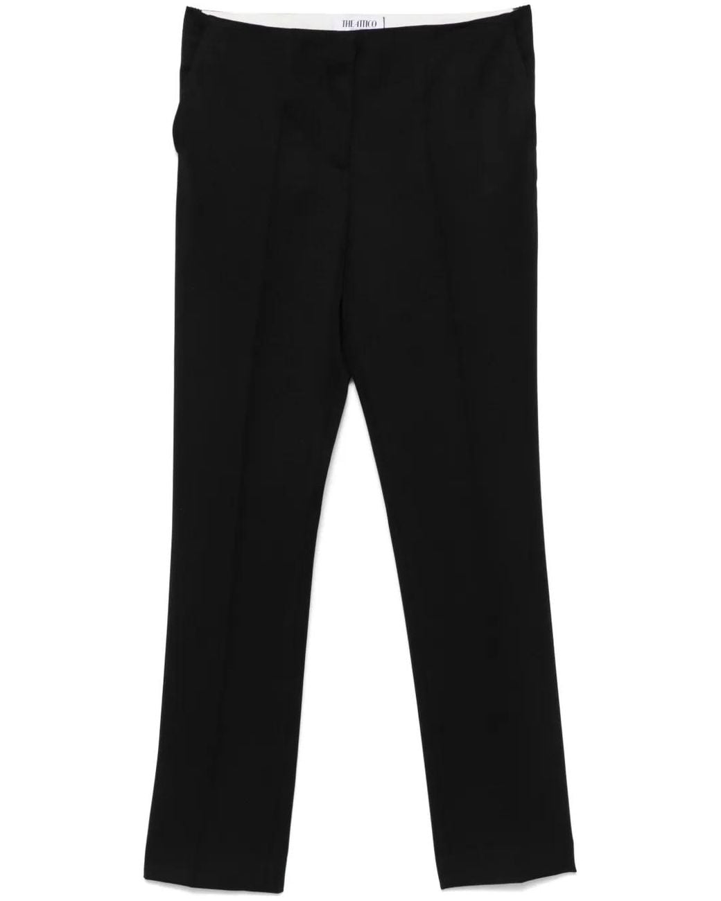 The Attico Black Tailored Pants With Subtle Pleats