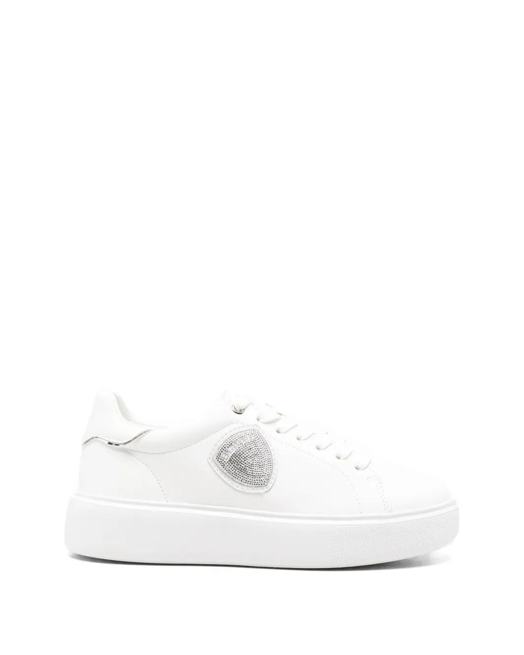 Blauer White Venus 01 Logo-Patch Platform Sneakers