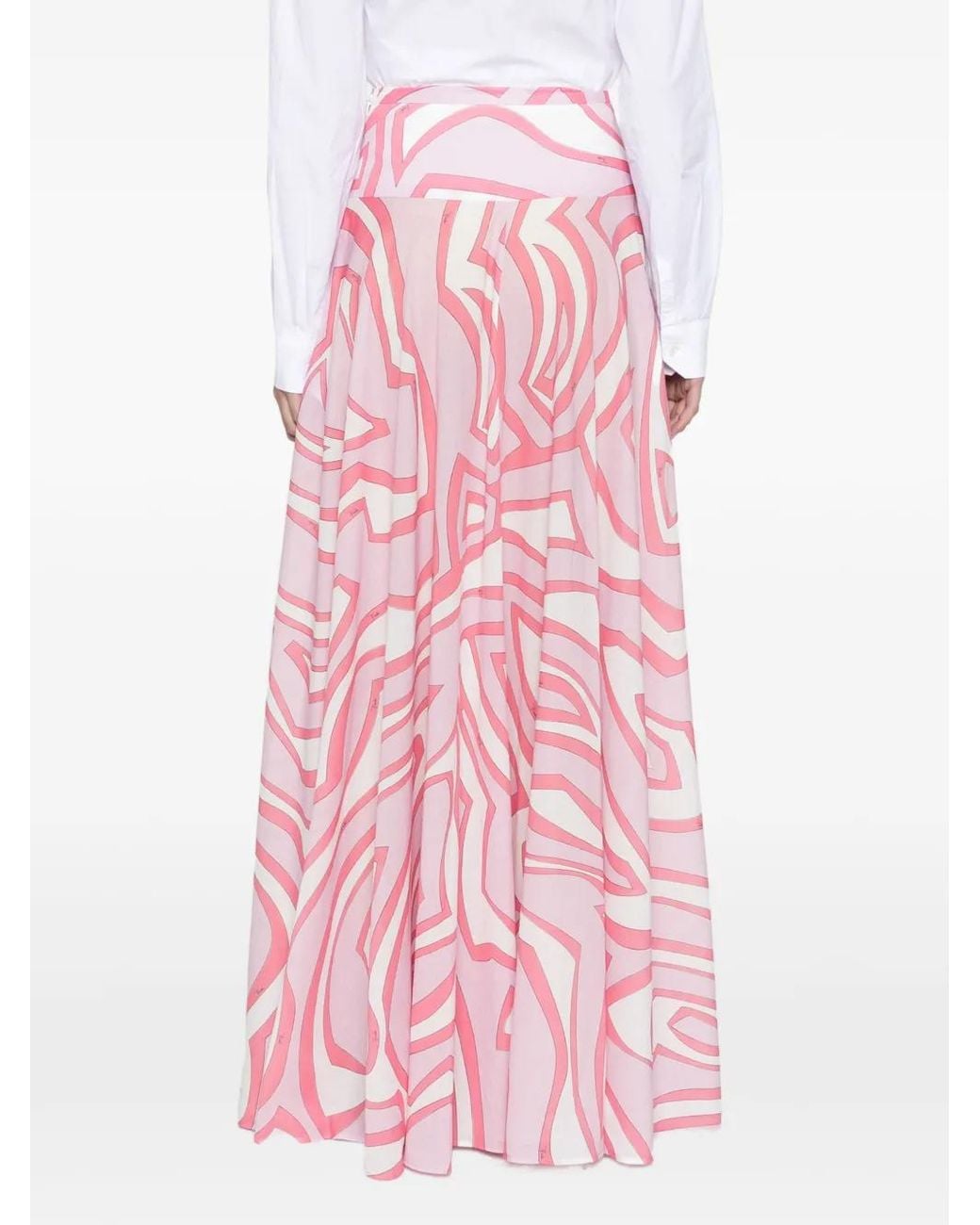 Emilio Pucci Pink Cotton Maxi Skirt