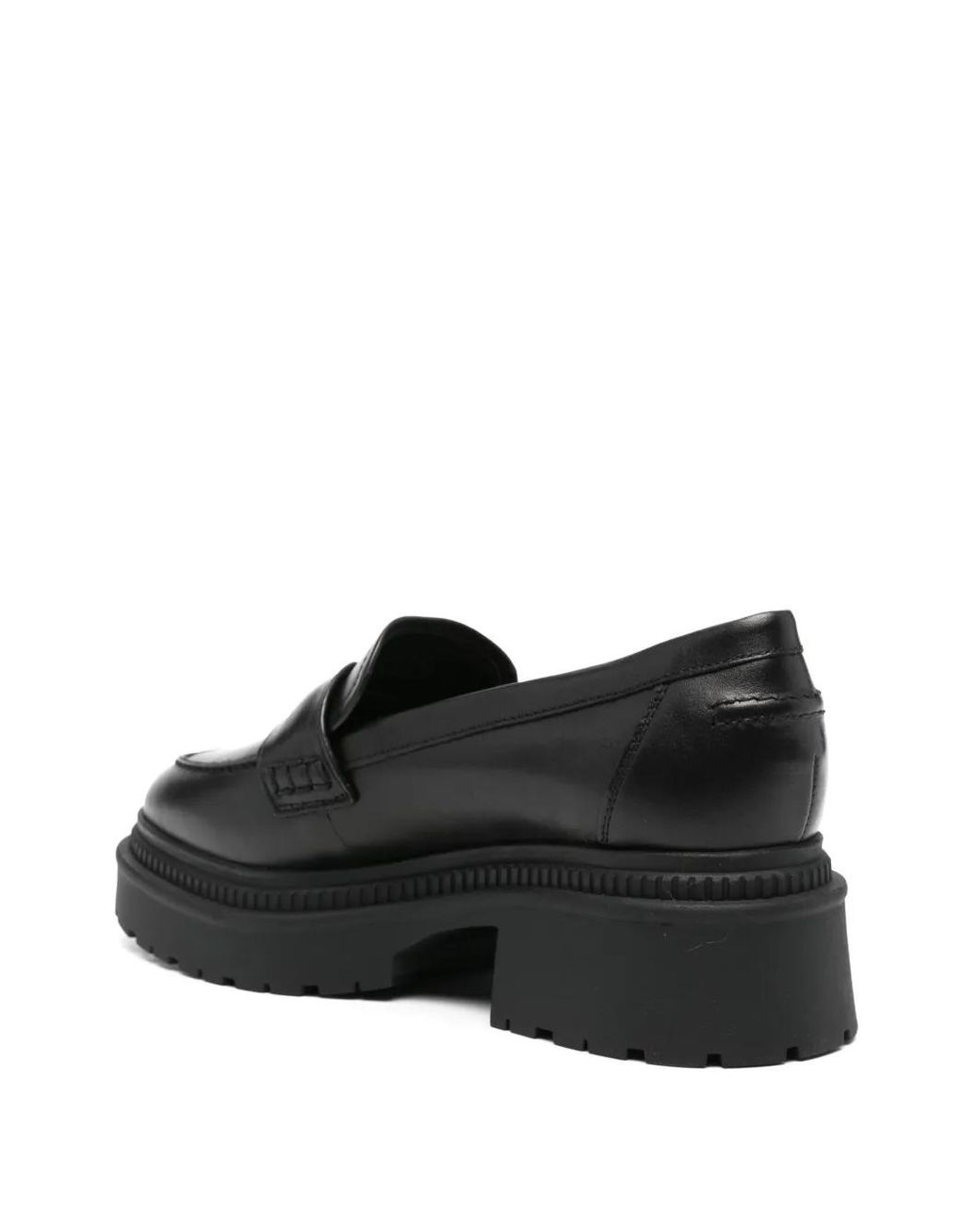 Guess Black Logo-Stamp Loafers