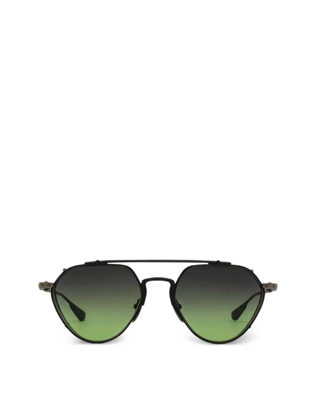 Chrome Hearts Green Lunettes De Soleil Free Ride À Monture Géométrique