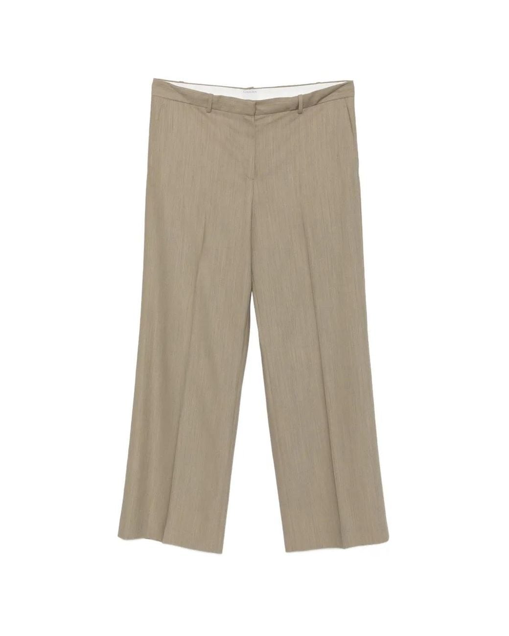 Calvin Klein Natural Fernanda Wide-Leg Trousers