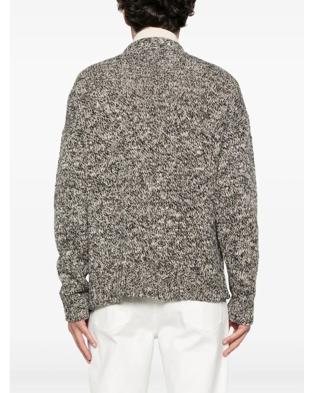 Tagliatore Gray Wool-Blend Cardigan for men