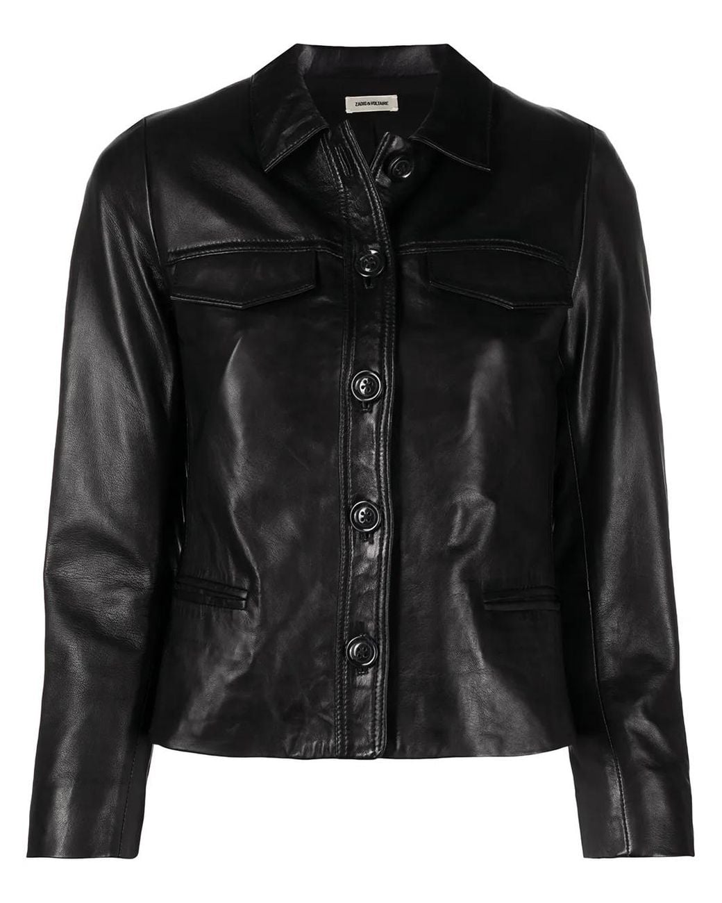 Zadig & Voltaire Black Button-Front Jacket