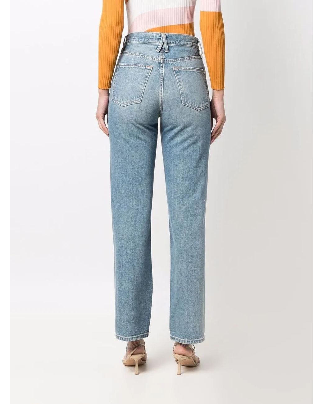 SLVRLAKE Denim Blue London High-Waisted Jeans