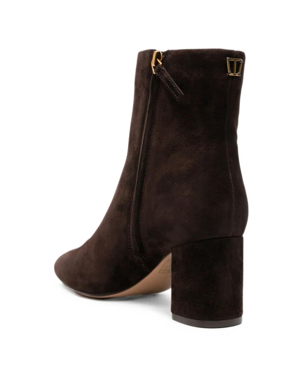 Twinset Black Suede Pointed-Toe Ankle Boots