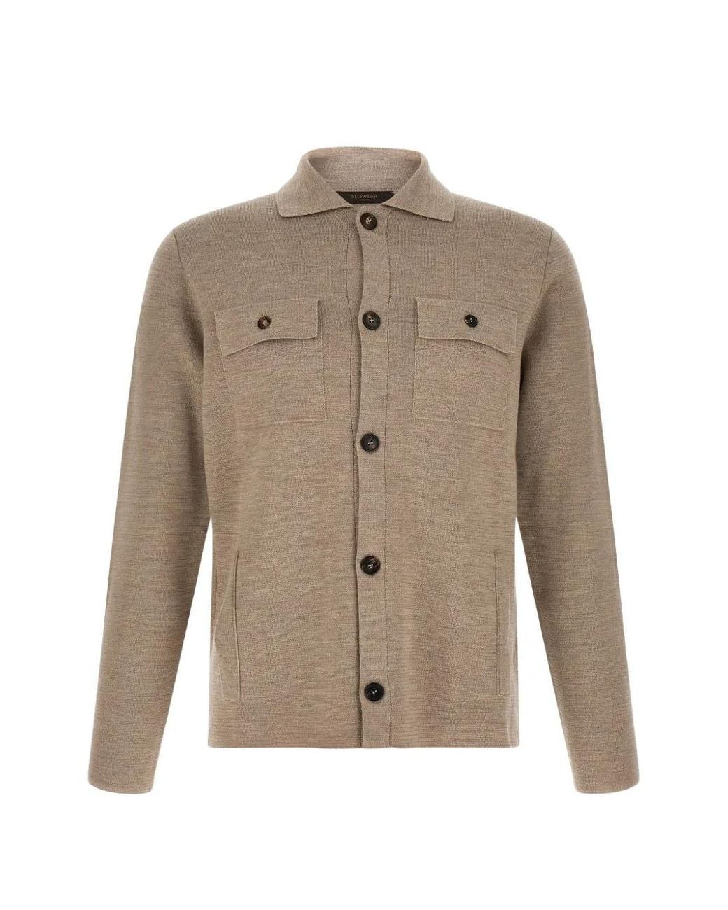 Zanone Natural Saharan Flap-Pocket Cardigan for men
