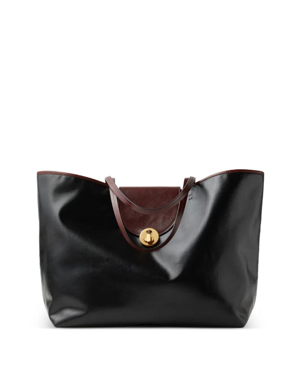 Versace Black Vivian Large Coated Canvas Tote