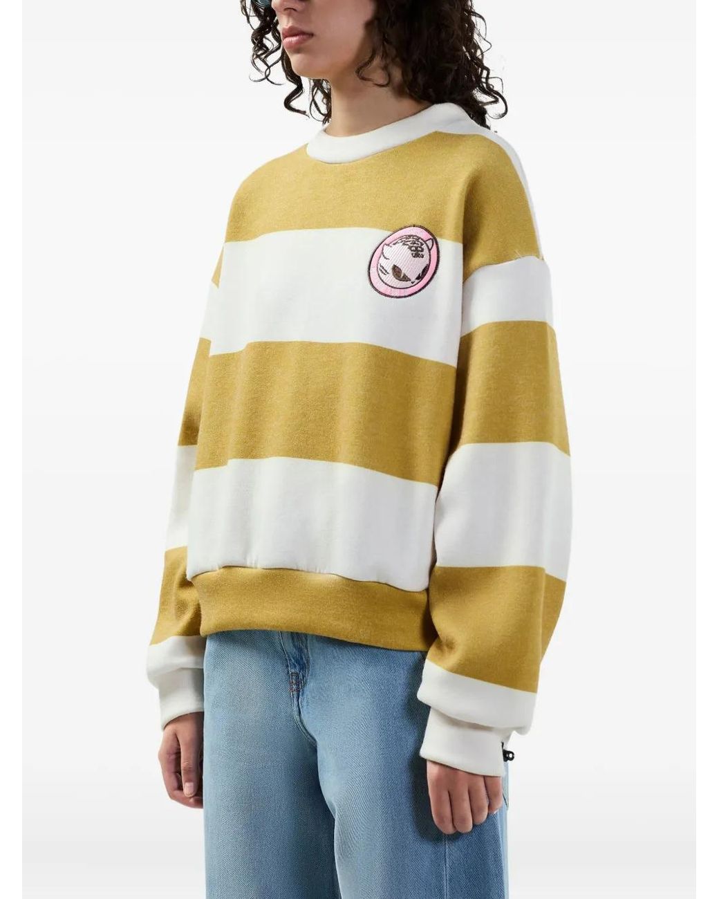 Gcds Yellow Striped-Pattern Sweater