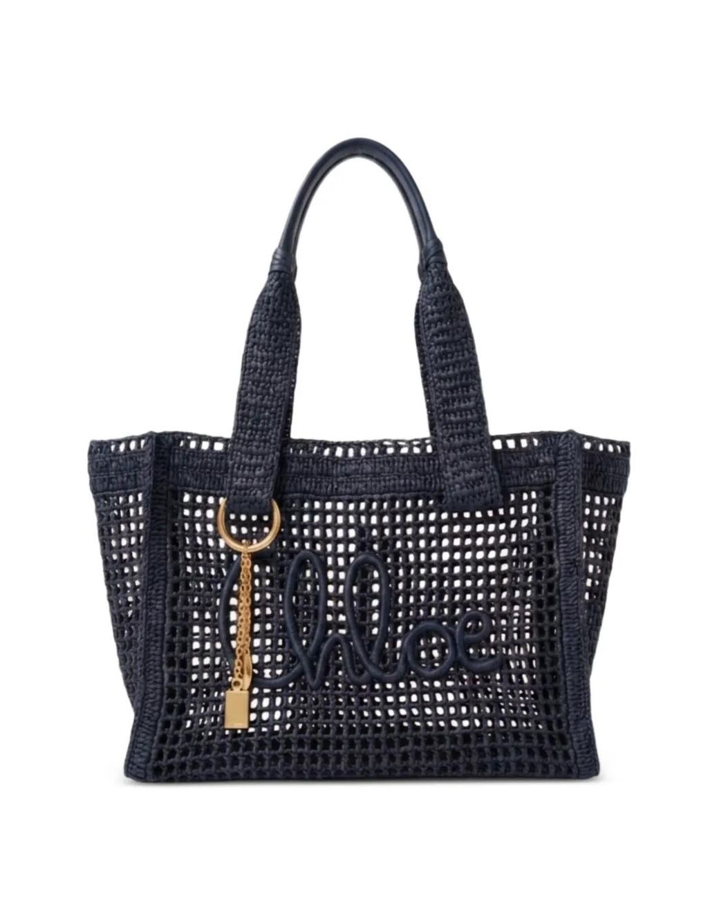 Borsa Tote Summer Banana Con Applicazione di Chloé in Blue