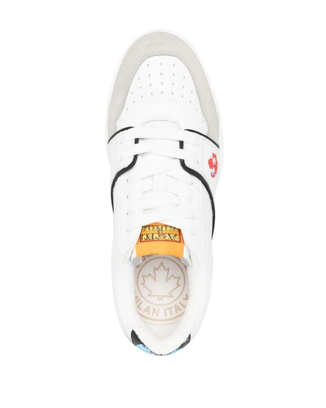 DSquared² White X Pac- Panelled Low-Top Sneakers