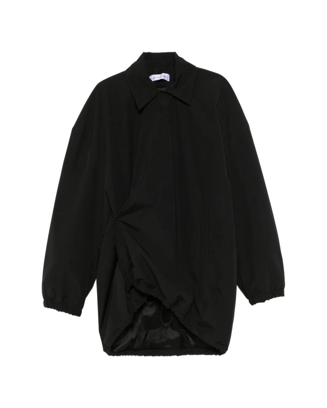 Marie Adam-Leenaerdt Black Oversized Draped Hoodie Coat