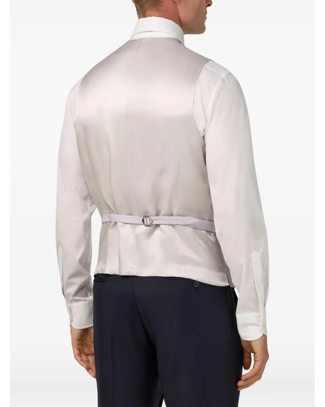 Boggi White Buttoned Waistcoat for men