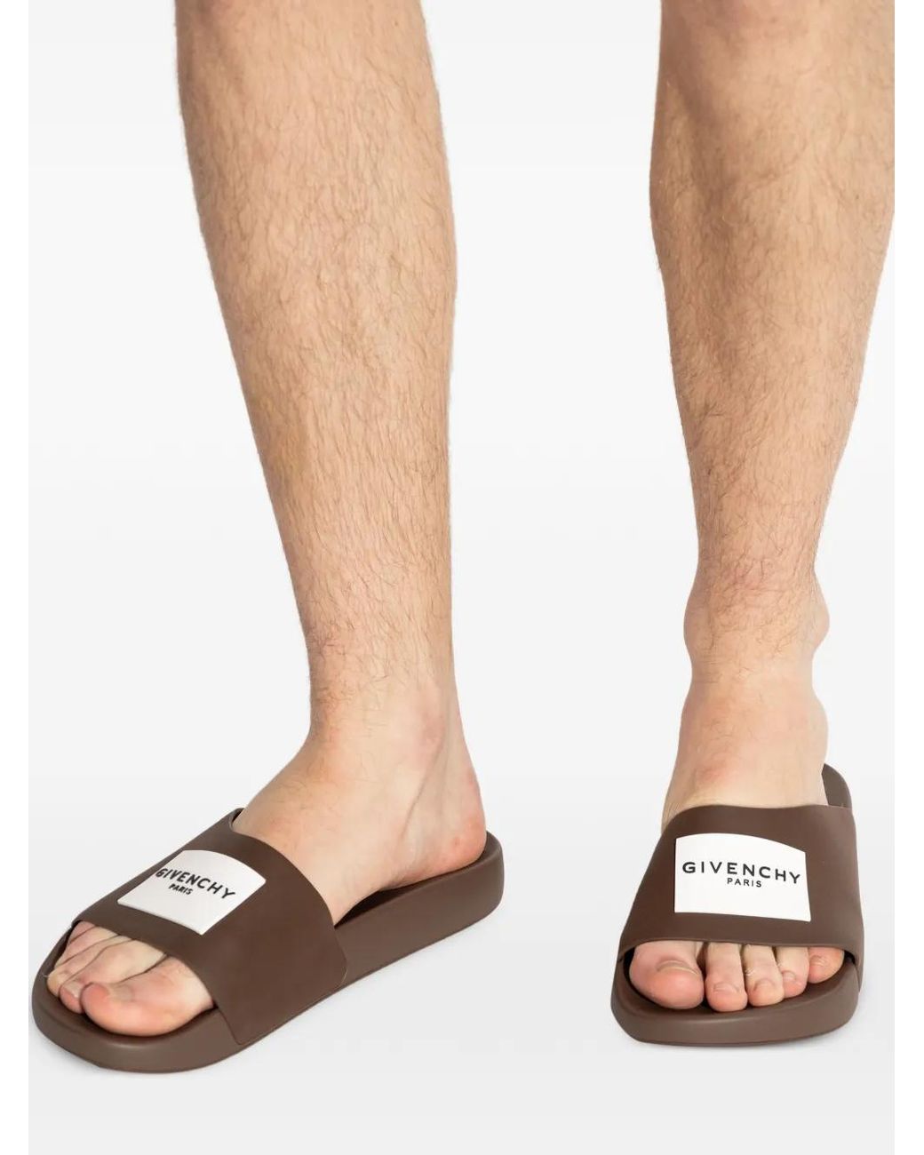 Claquettes À Logo Givenchy pour homme en coloris Brown