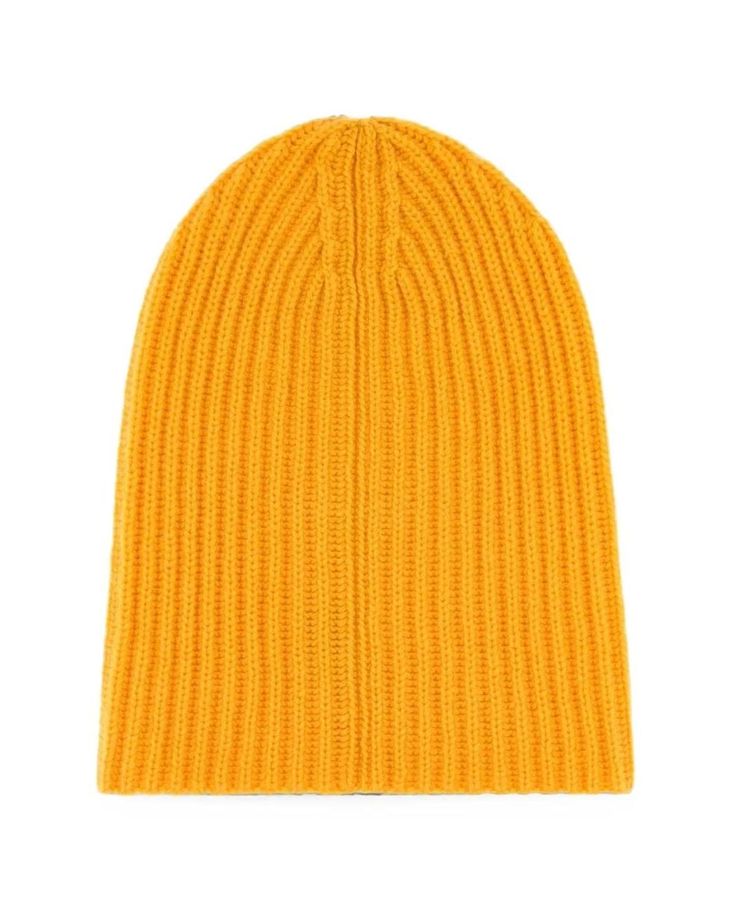 Umit Benan Yellow Paradiso Ribbed-Knit Beanie Hat for men