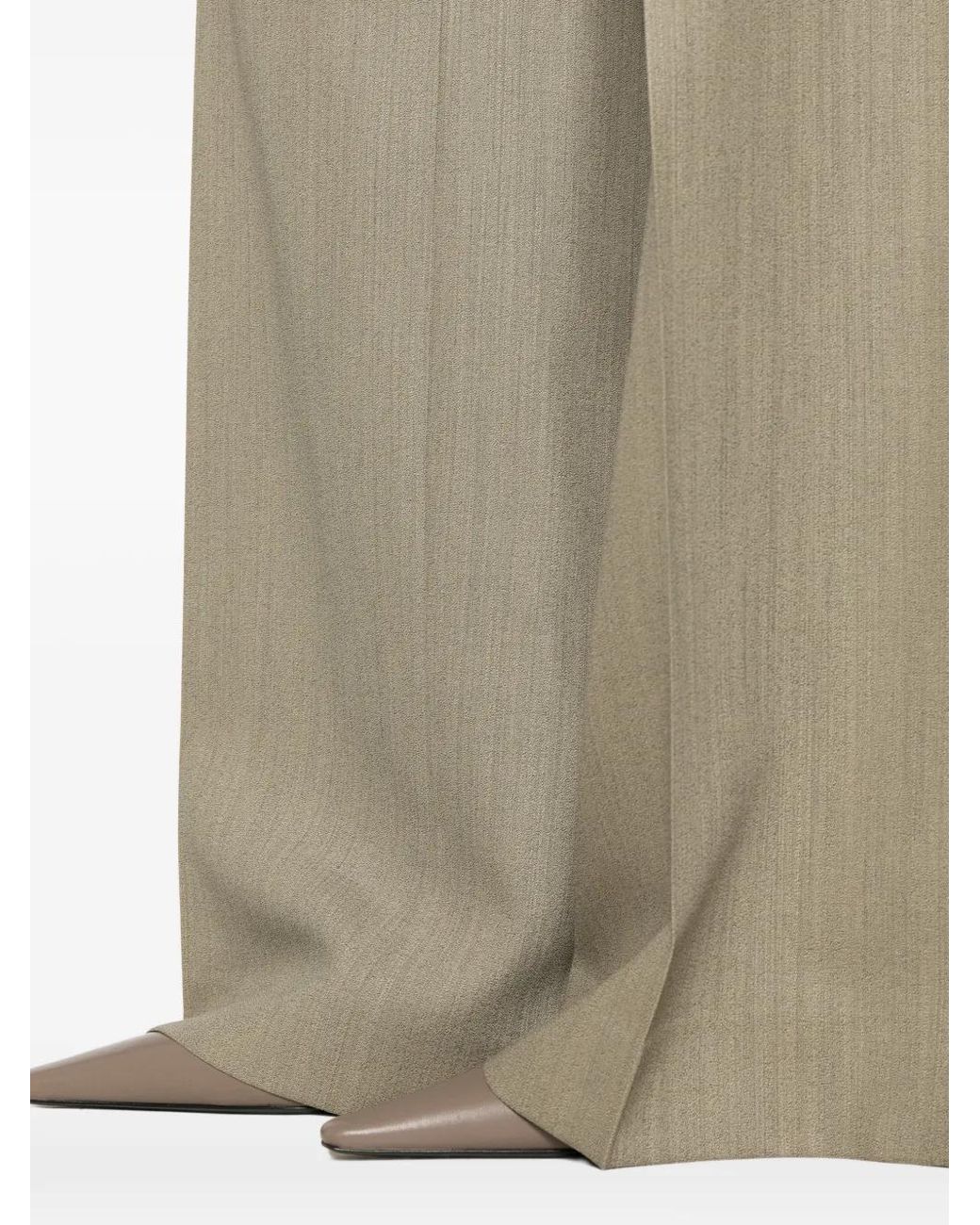 Calvin Klein Natural Fernanda Wide-Leg Trousers