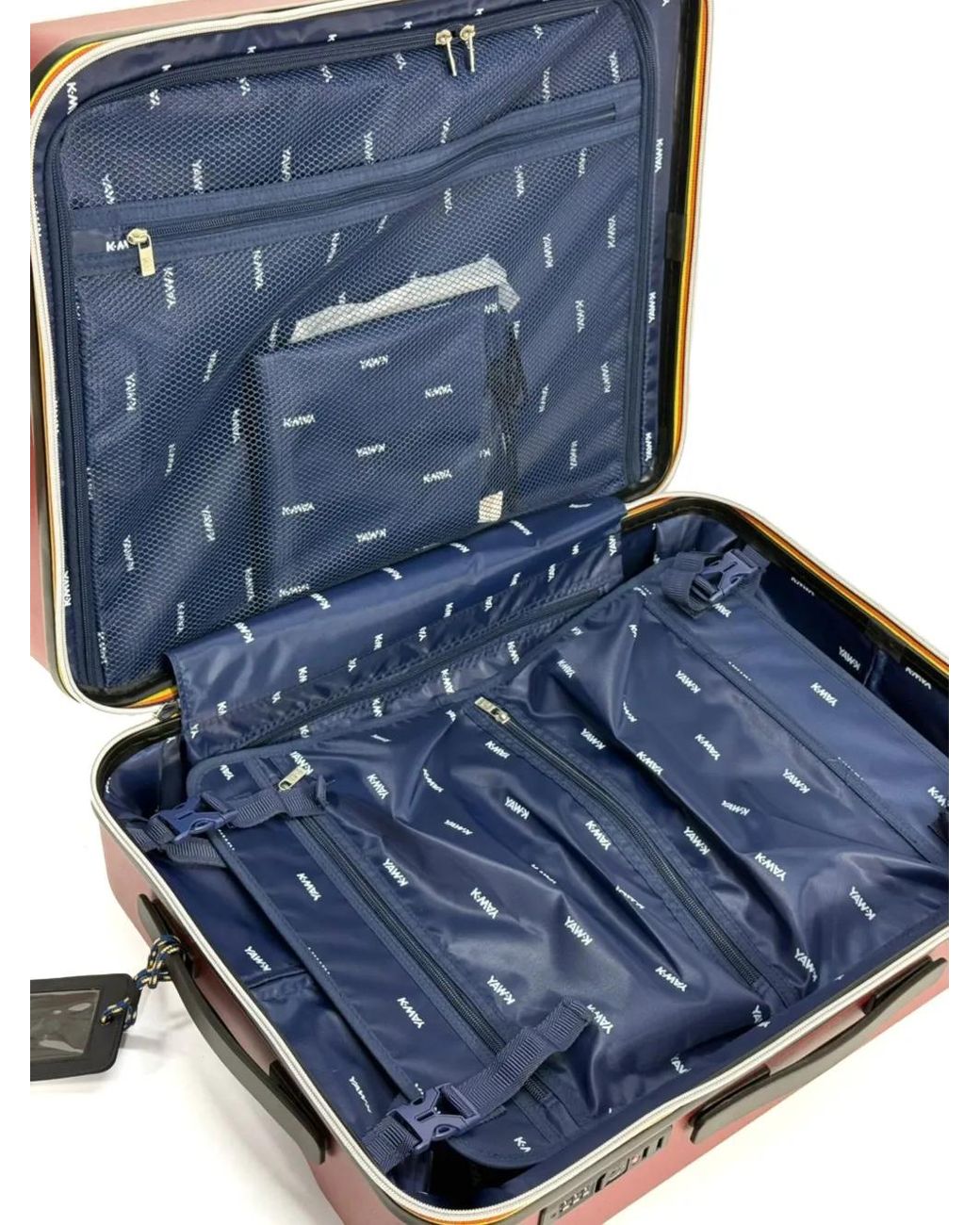 K-Way Red Logo-Embossed Luggage