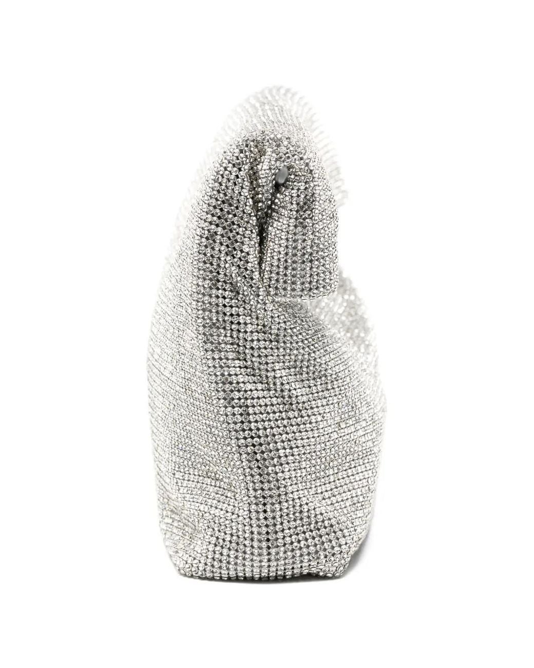 Twentyfourhaitch Gray Varadero Embellished Clutch Bag