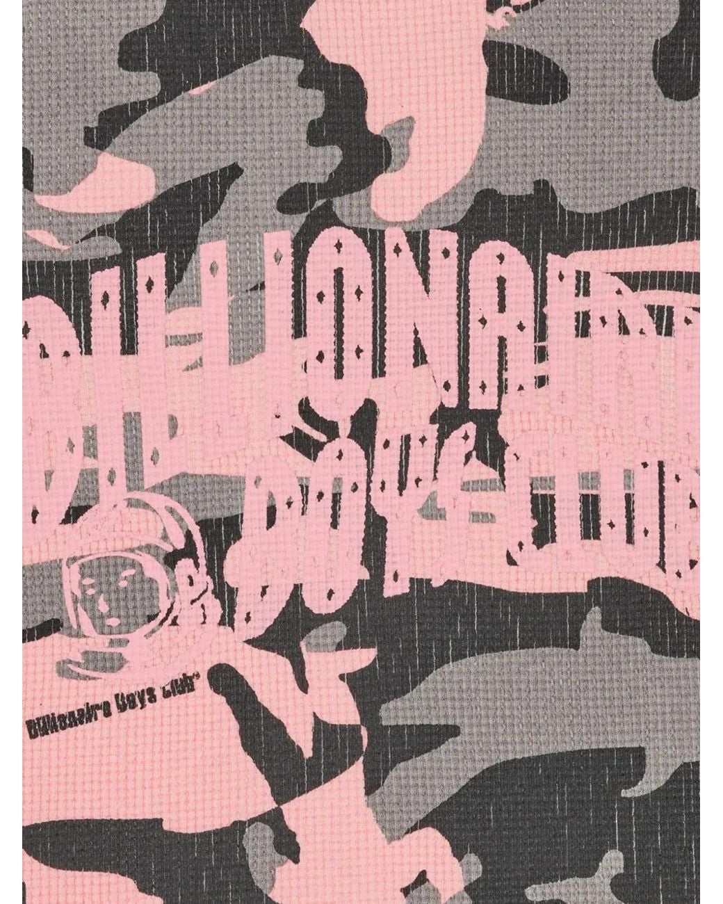 BBCICECREAM Pink Camouflage-Print Logo-Print T-Shirt for men