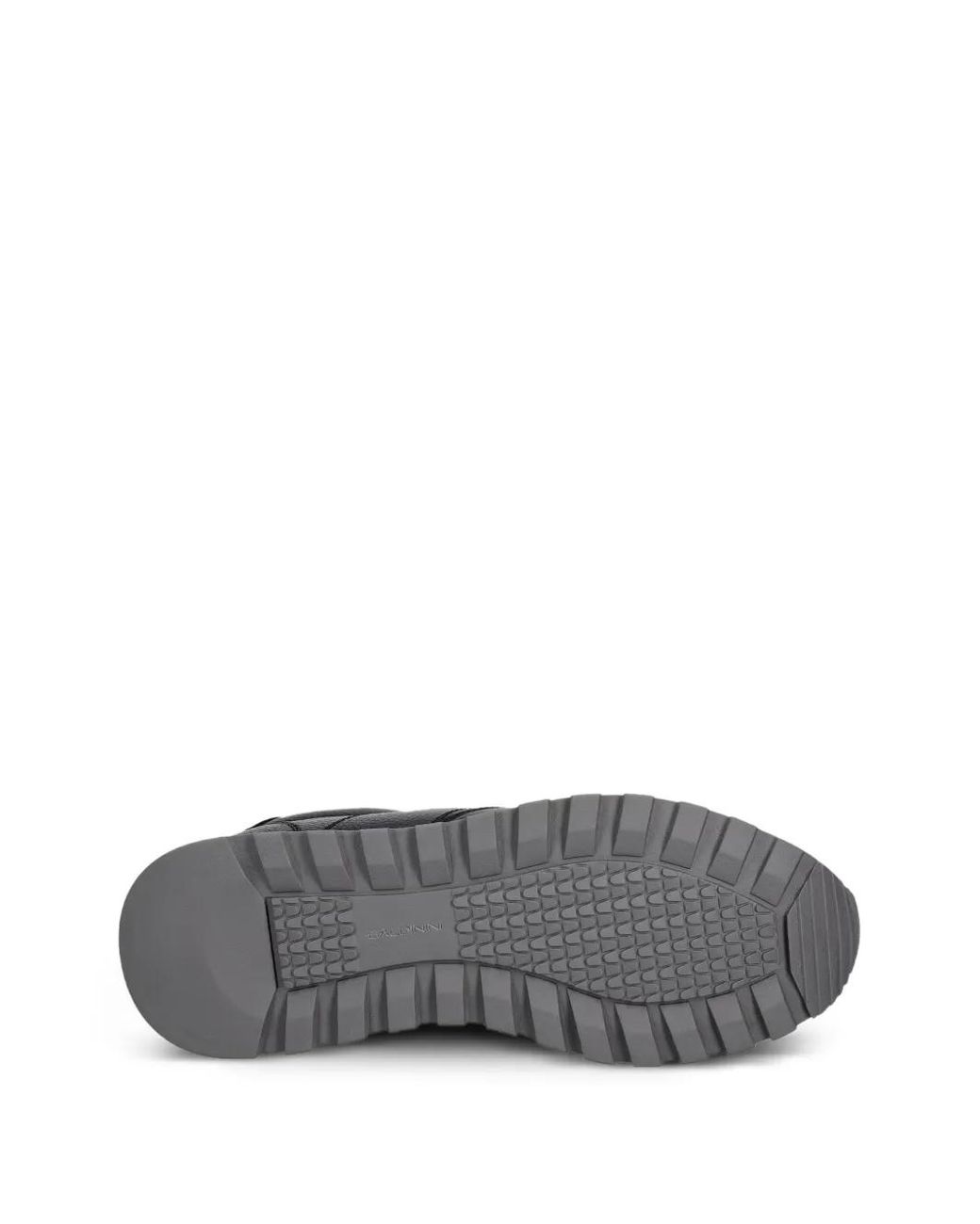 Baldinini Black Logo-Embossed Grained Leather Sneakers for men