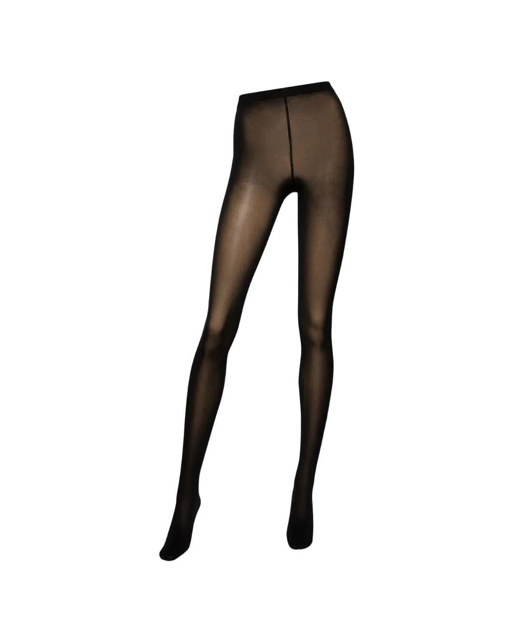 Wolford Black 50 Opaque Knitted-Waistband Tights