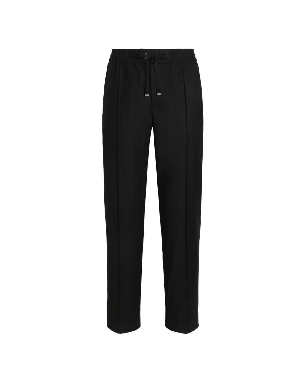 Dolce & Gabbana Black Flannel Jogging Trousers for men