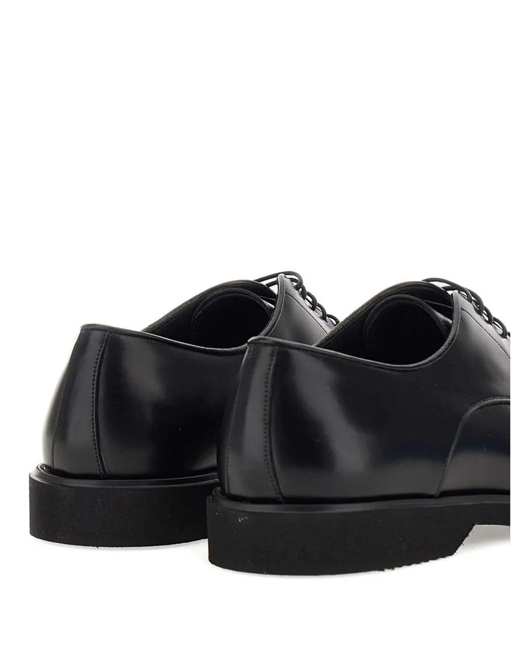 Duca Degli Abruzzi Black Vt03Valent Windsor Leather Derby Shoes for men