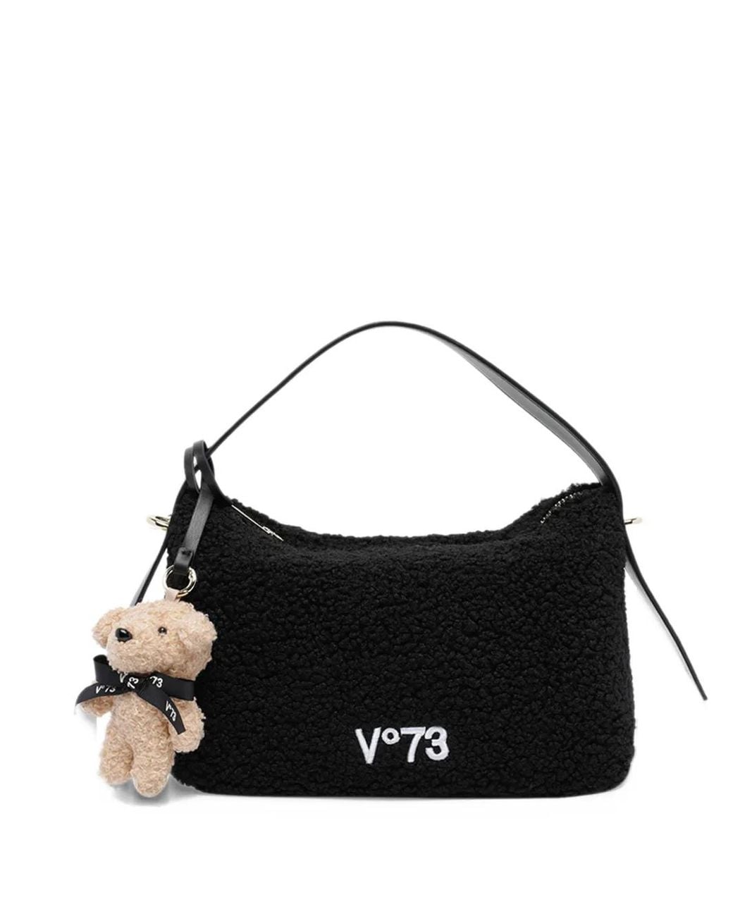 V73 Black Isabella Teddy Shoulder Bag