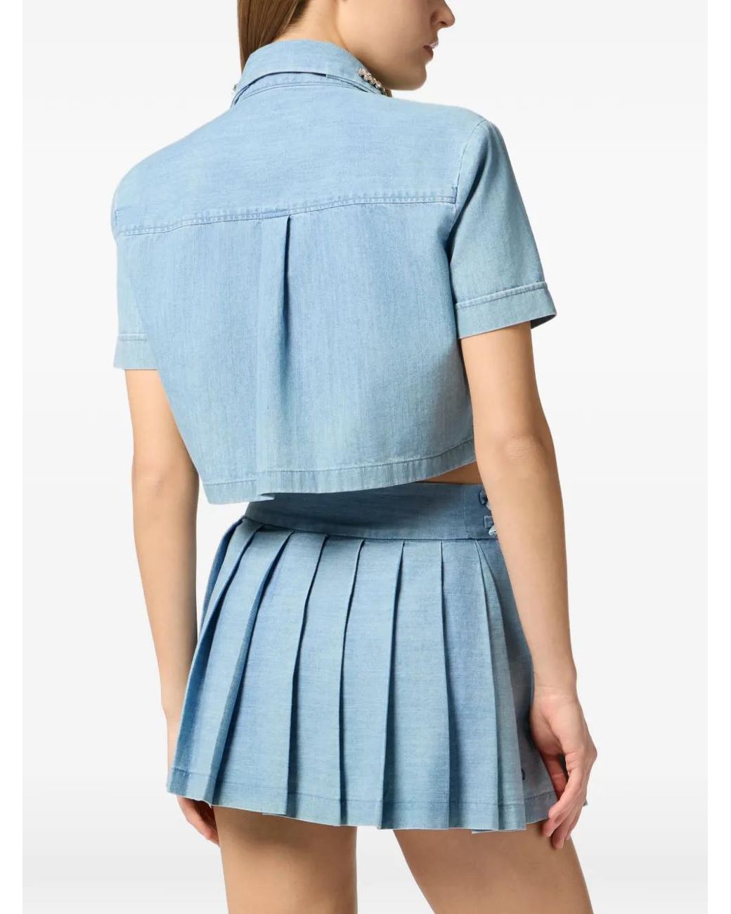 Philipp Plein Blue Short-Sleeves Shirt