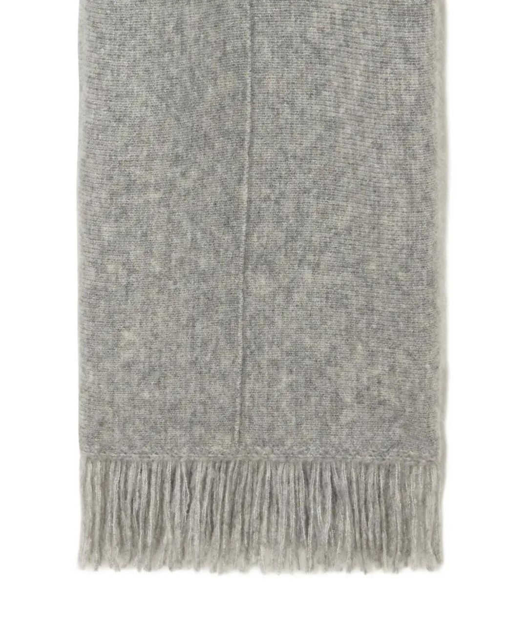 Alanui Gray Finest Fringed-Hem Trousers