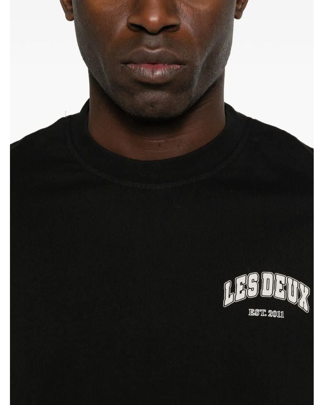 Les Deux Black Brady Logo T-Shirt for men