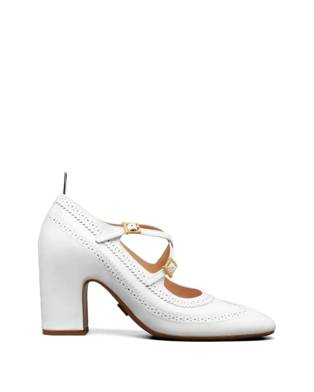 Thom Browne White Thom John Brogue-Detail Pumps