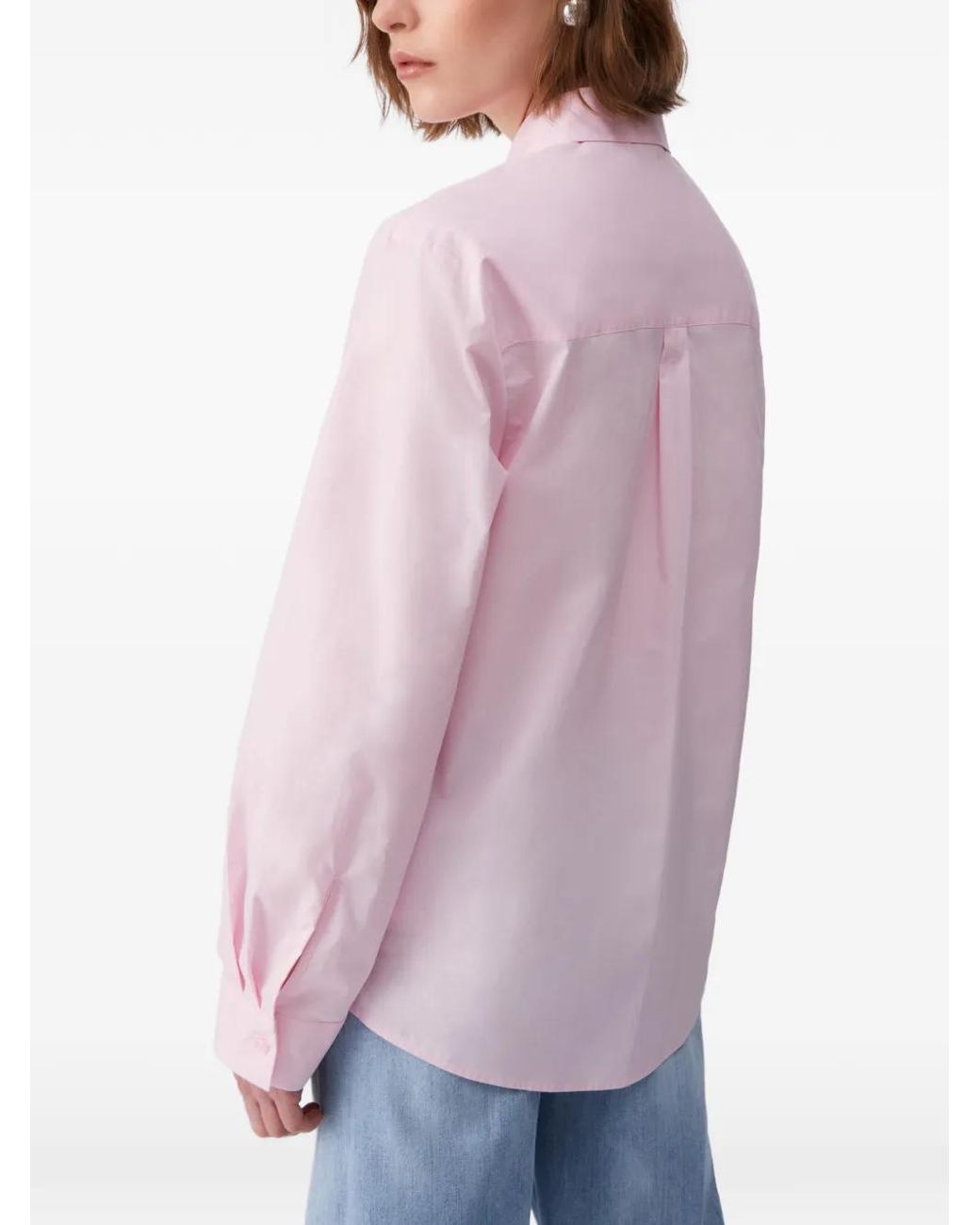 Liu Jo Pink Shirt With Bejewelled Embroidery