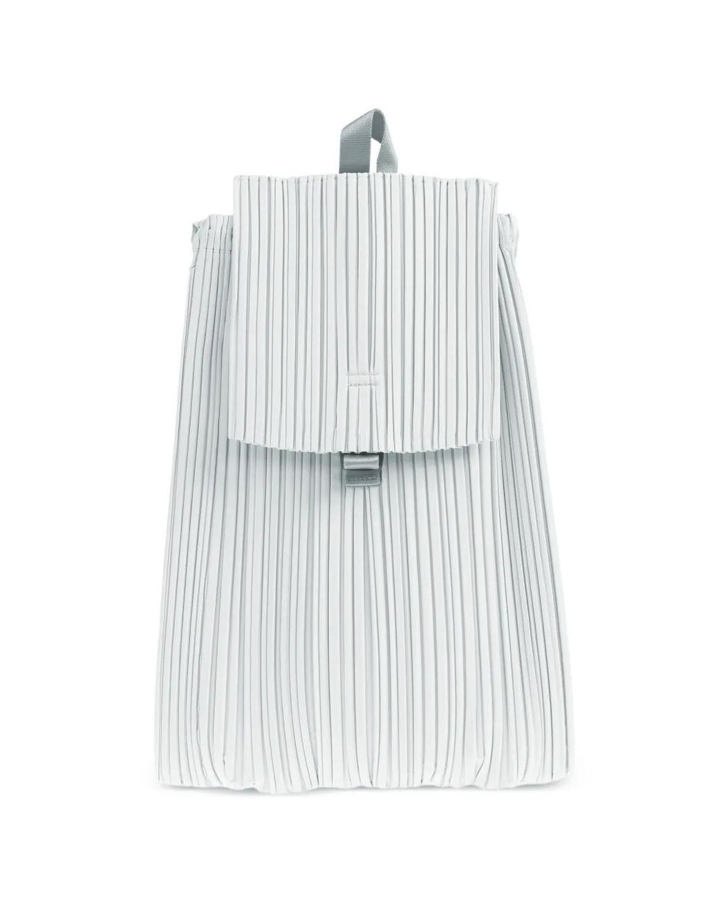 Pleats Please Issey Miyake White Pleated Backpack
