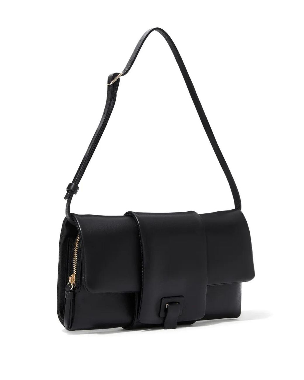Proenza Schouler Black Flip Leather Shoulder Bag