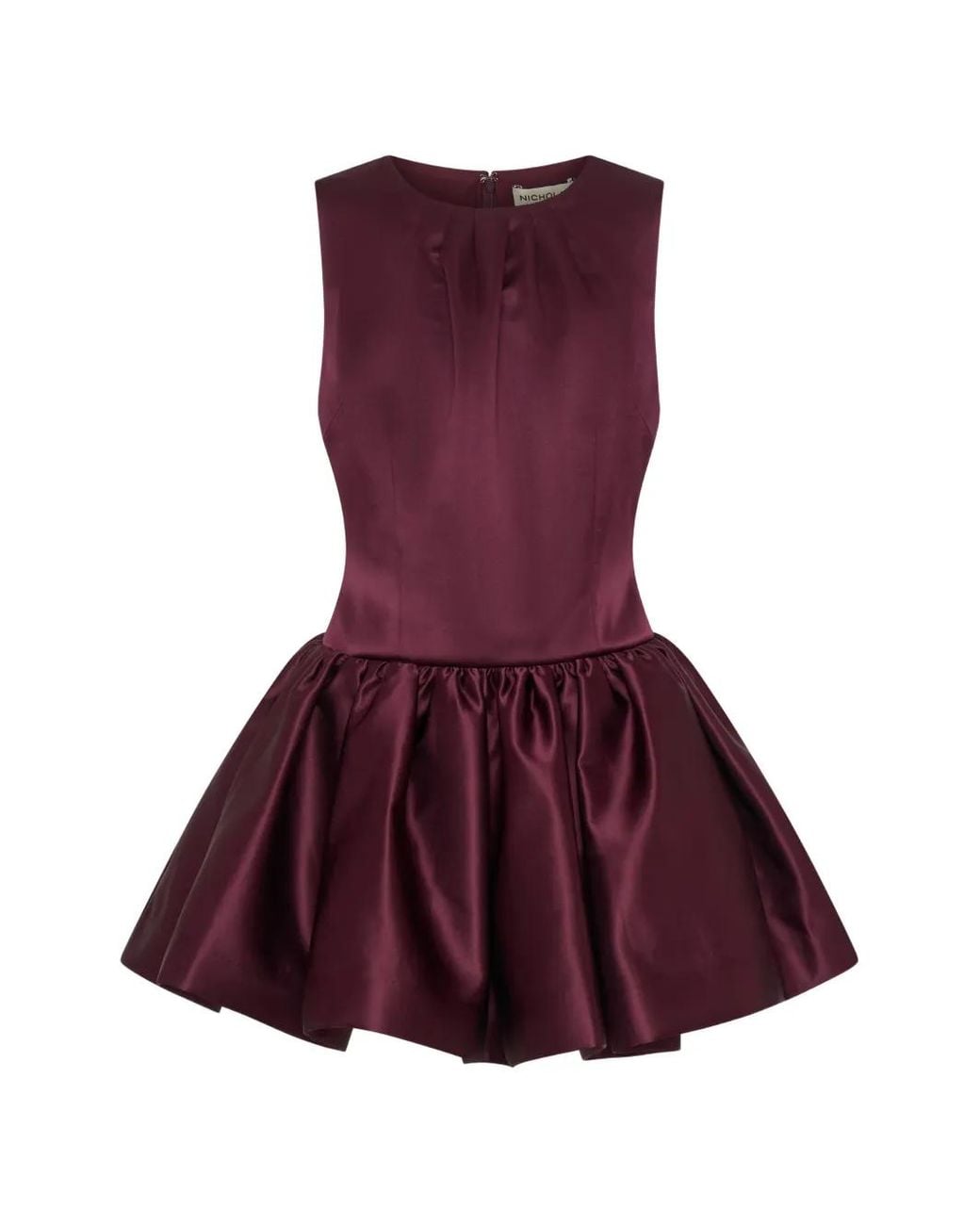 Nicholas Purple Karina Gathered Mini Dress