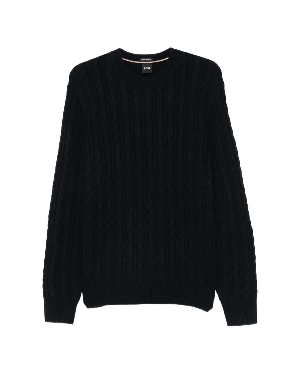 Boss Black Cable-Knit Sweater for men