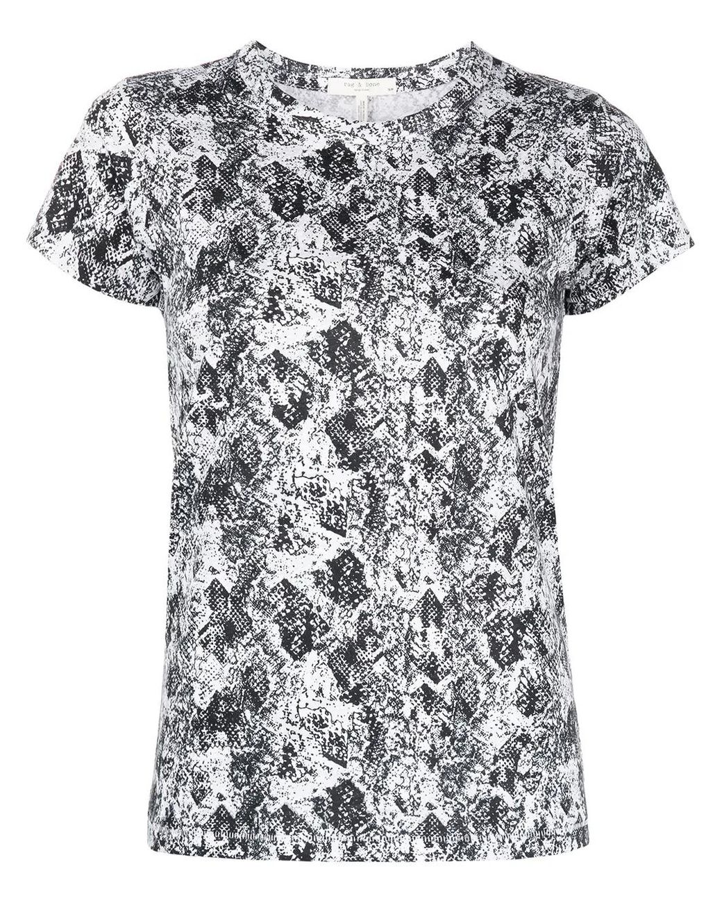 Rag & Bone White All-Over Snakeskin T-Shirt