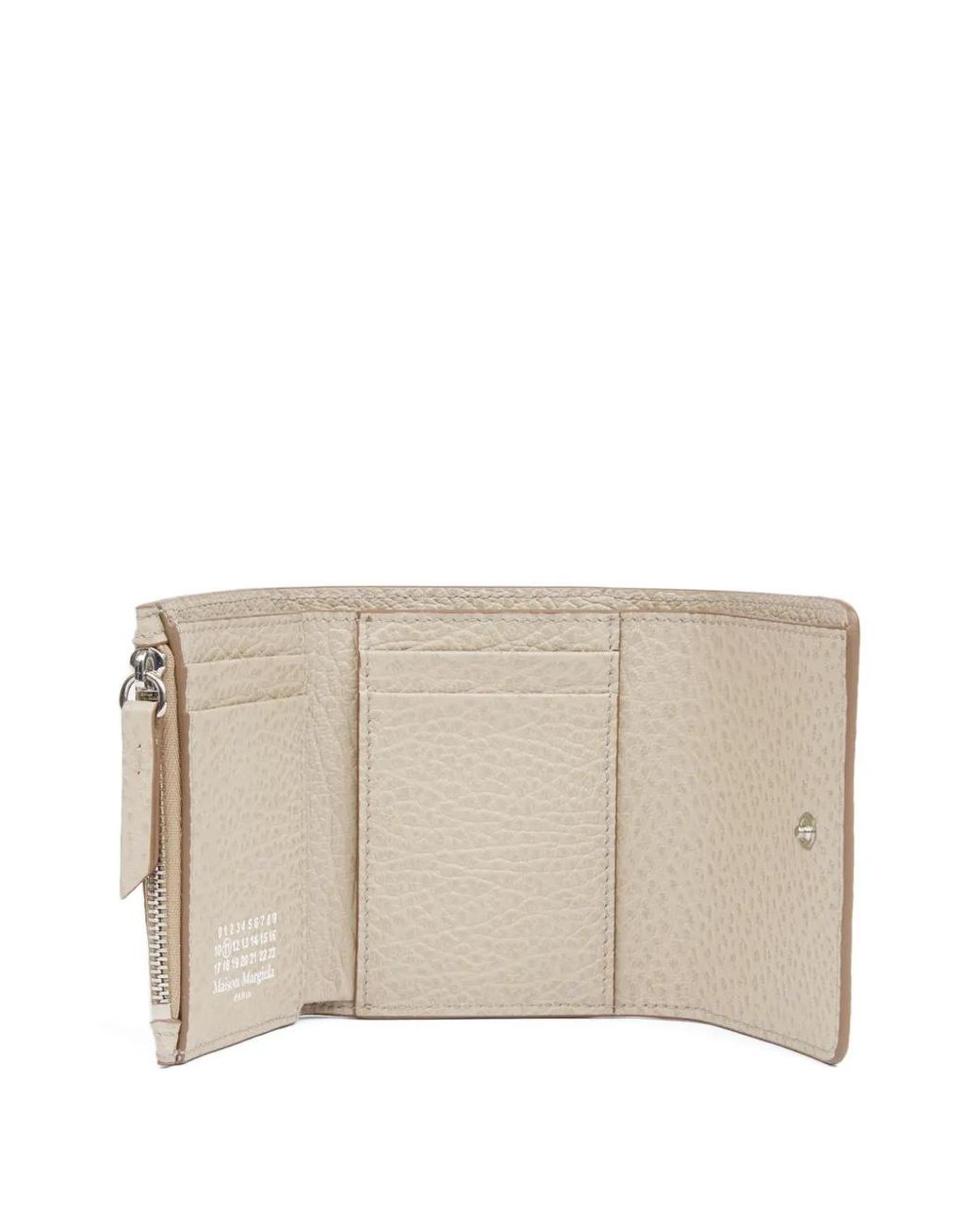 Maison Margiela Natural Four Stitches Zip Wallet