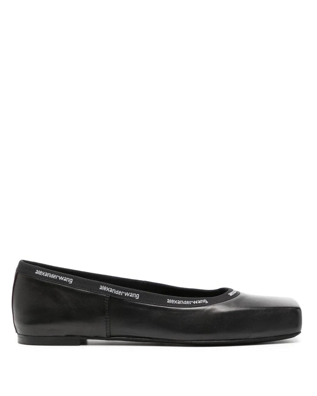 Alexander Wang Black Logo Binding Billie Flat