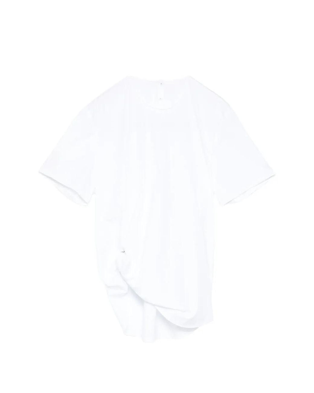 JNBY White Gathered Blouse