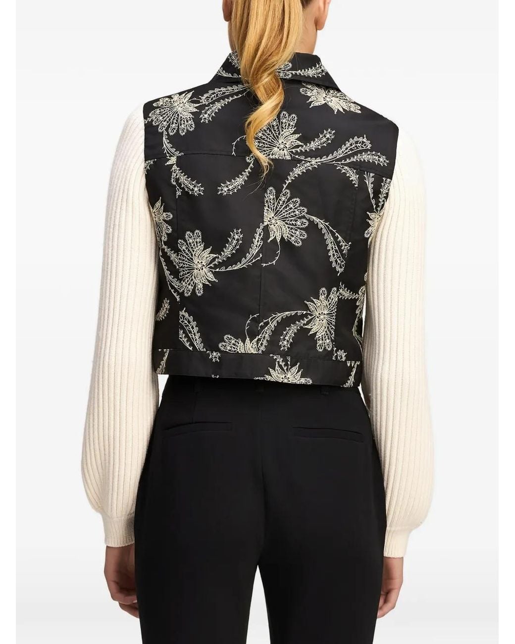 Cinq À Sept Black Ciara Paisley-Print Jacket