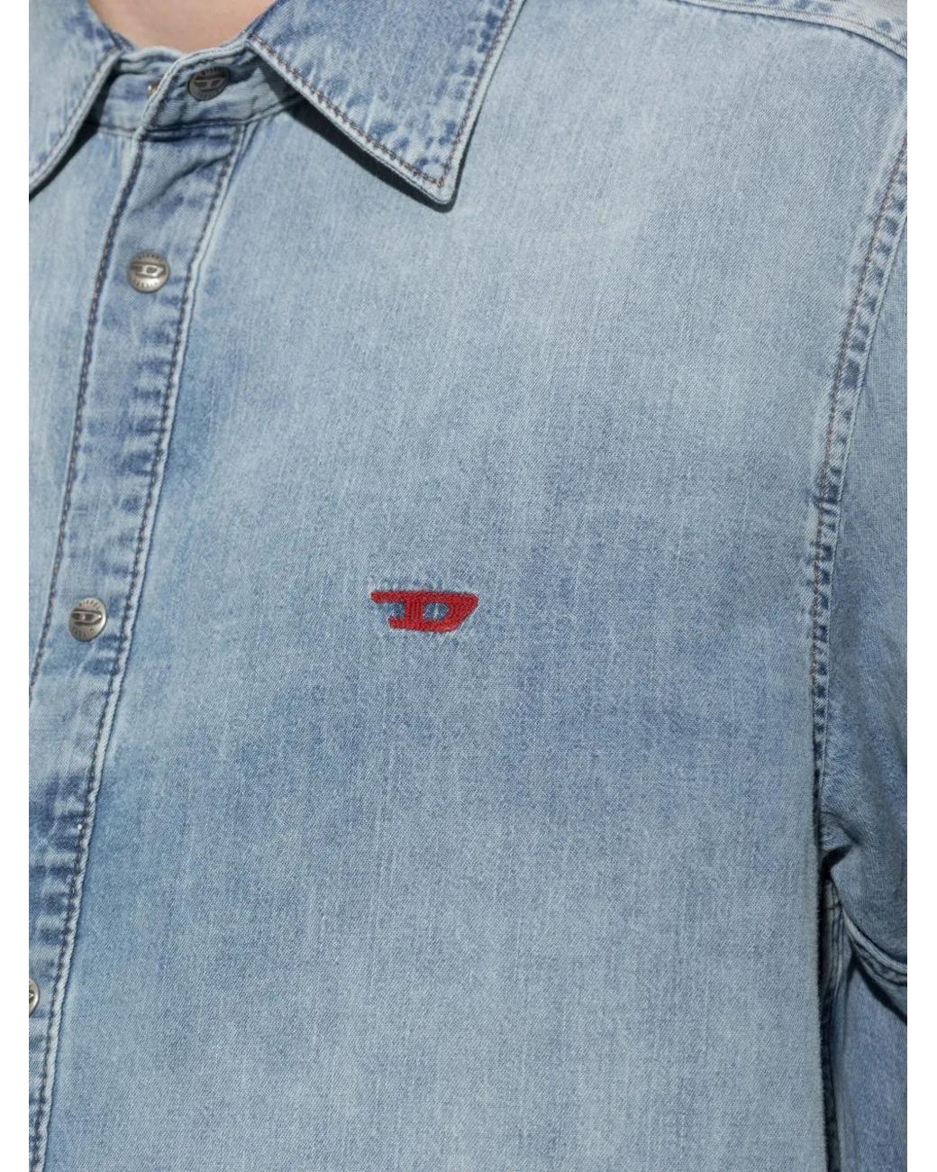 DIESEL Blue D-Simply Denim Shirt for men