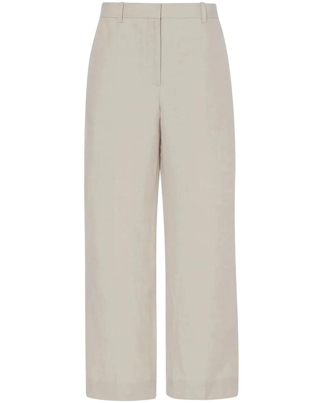 The Row White Noxy Pant In Silk And Linen