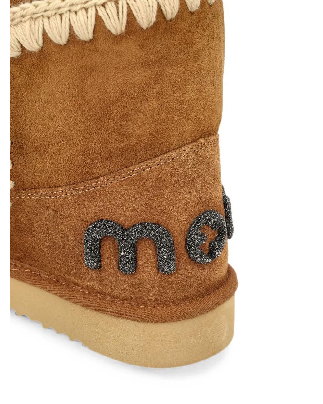 Mou Brown Eskimo 18 Glitter-Logo Boots