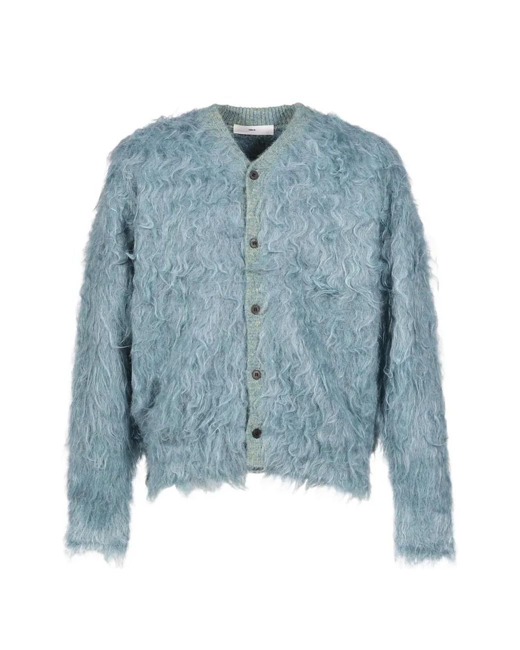 TOGA TOO Blue Shaggy-Knit Cardigan for men